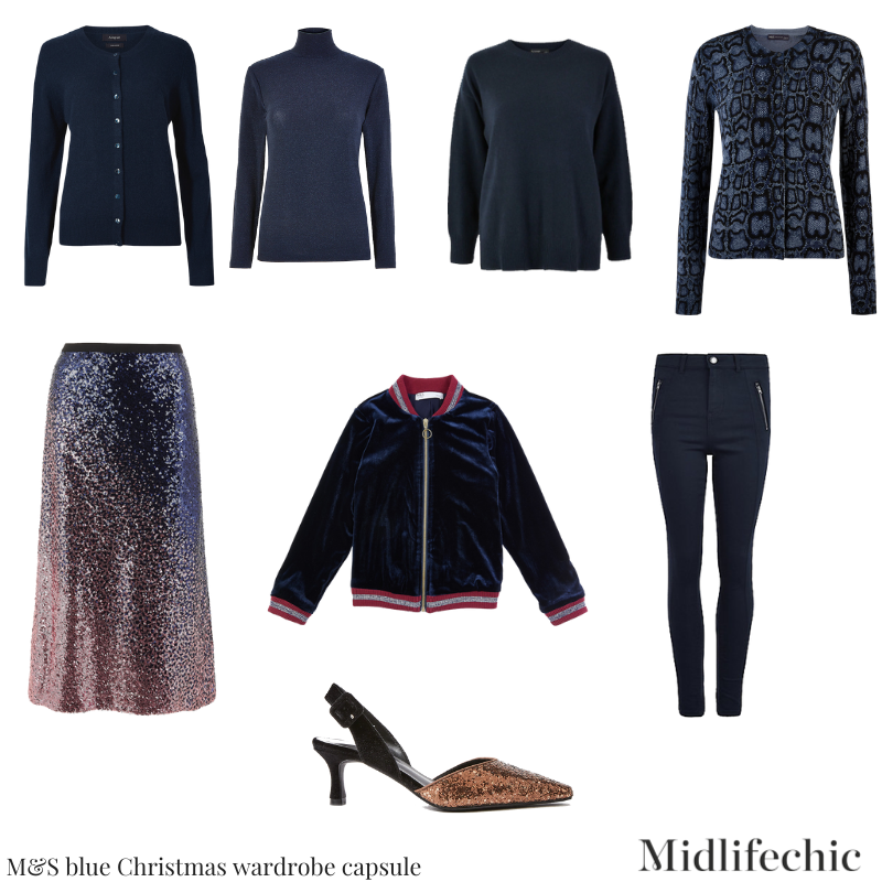 Winter blue capsule Marks and Spencer