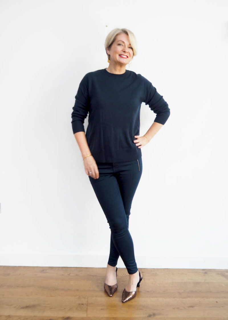 Winter blue capsule outfit ideas