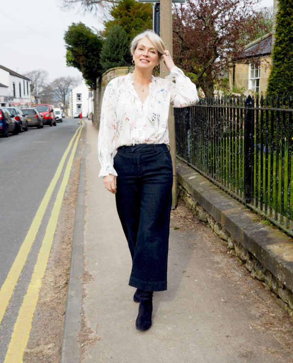 Midlifechic floral blouse