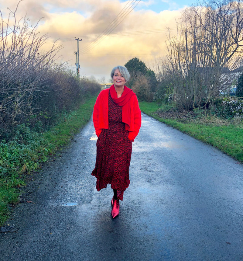 Midlifechic red outfit Christmas