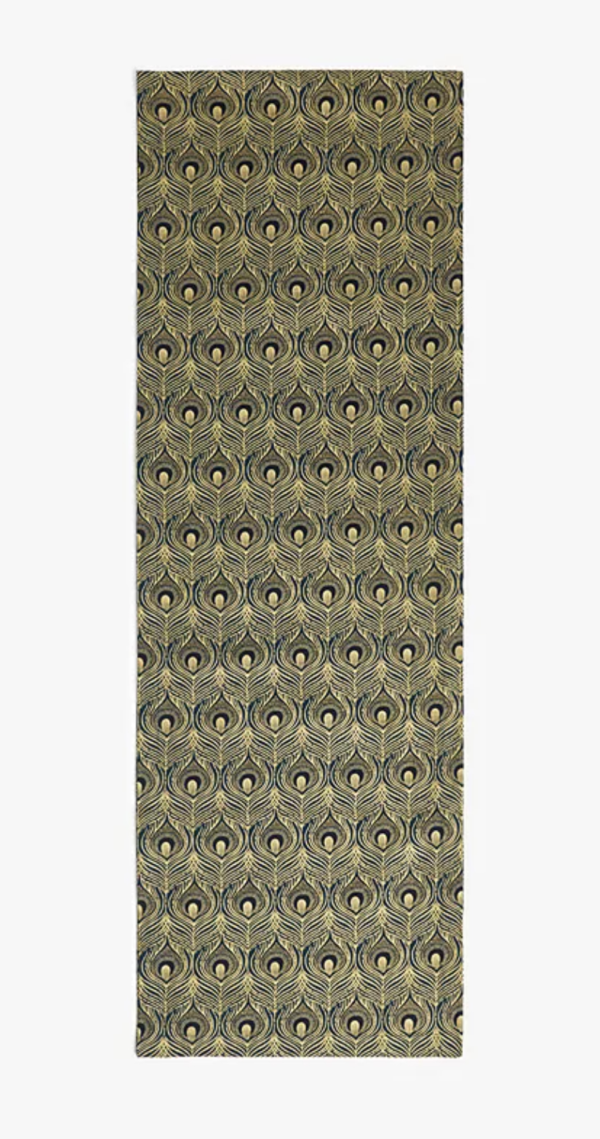 Gold and green table runner