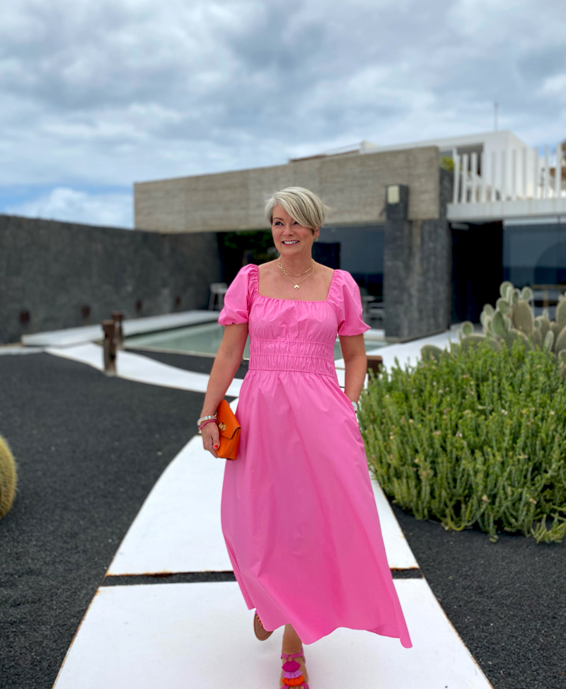 Midlifechic summer 2022 pink dress