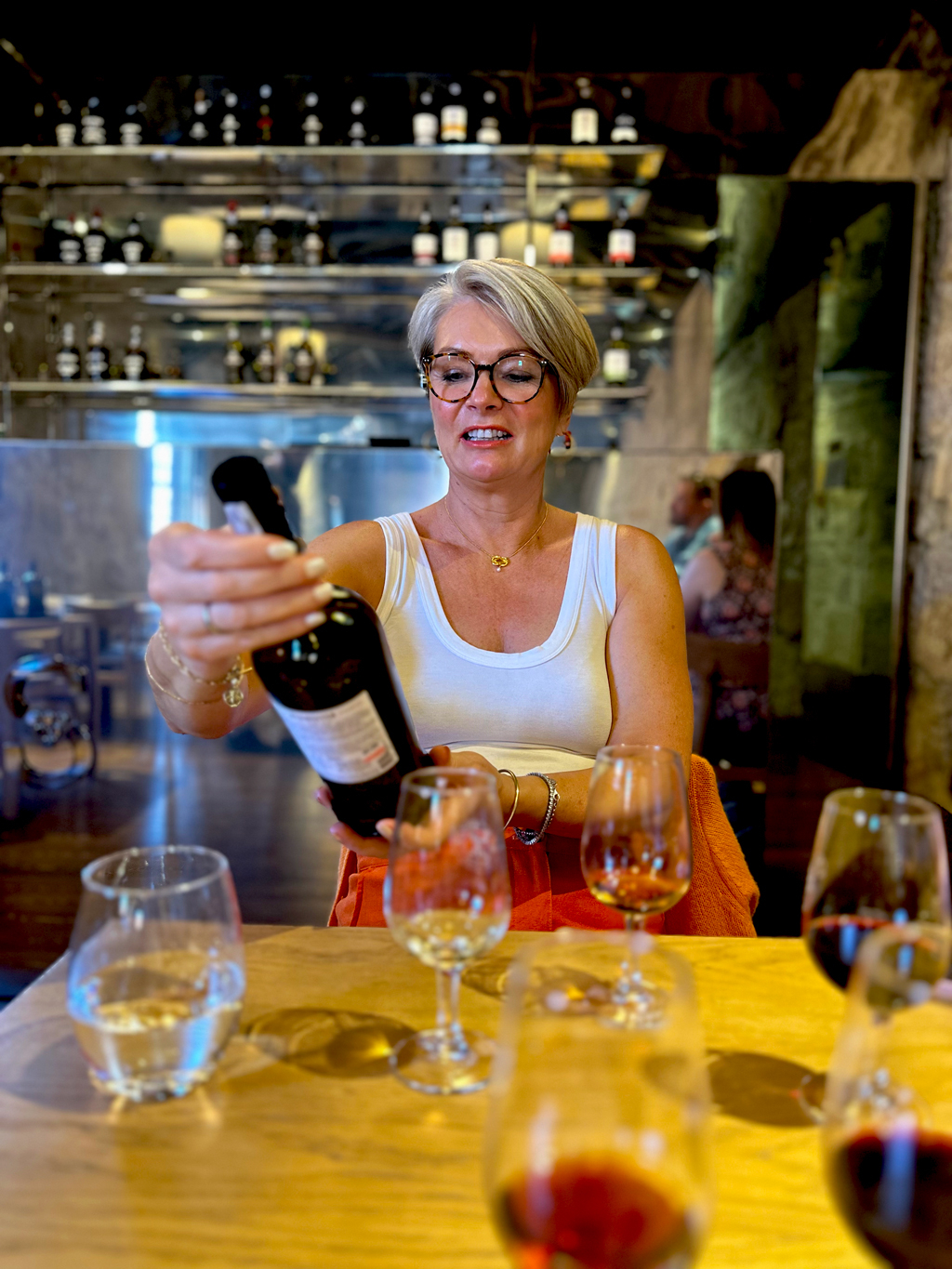 Nikki Garnett, port tasting Porto